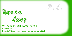 marta lucz business card
