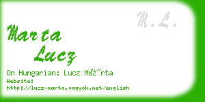 marta lucz business card